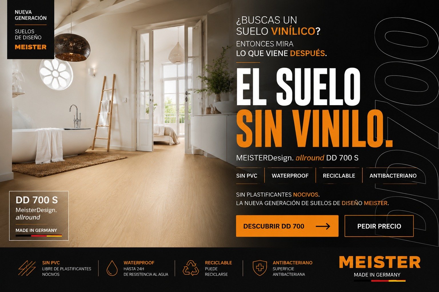 MEISTERDesign allround DD 700 S, suelo de diseño sin PVC en MEISTER Huelva